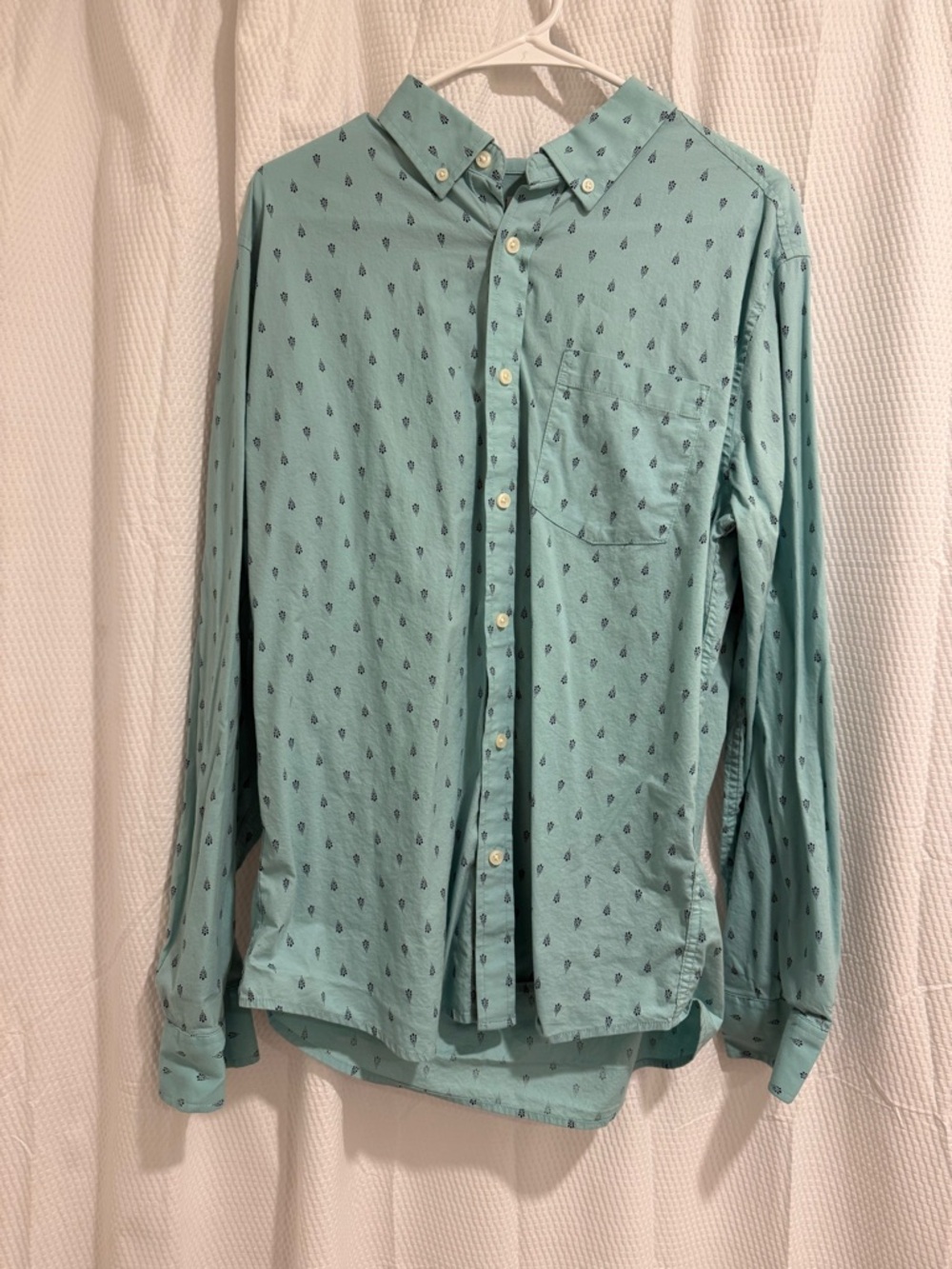 Goodfellow & Co Mint Green Printed Button-Down Shirt